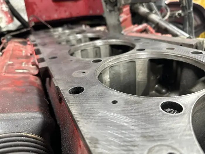 Diesel engine cylinder head gasket detail