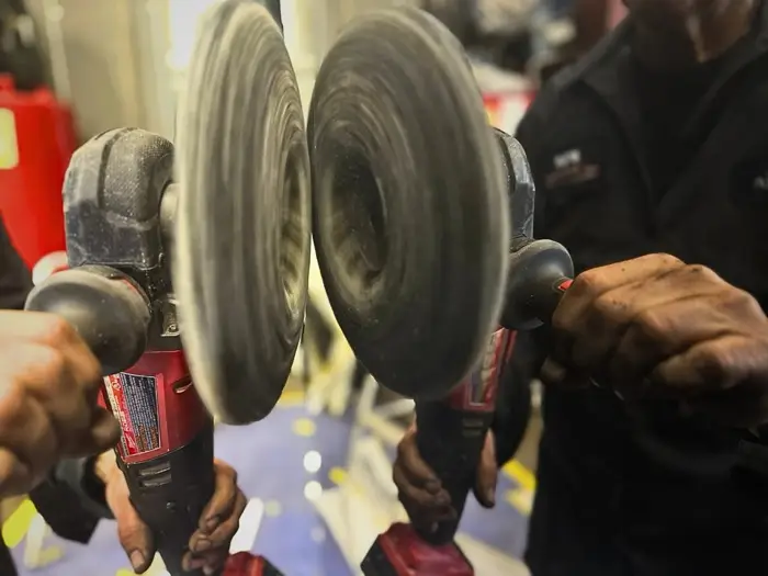 Autobody grinding and surface prep work